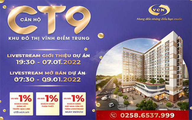 VCN mở bán căn hộ CT9 khu đô thị Vĩnh Điềm Trung – TP. Nha Trang