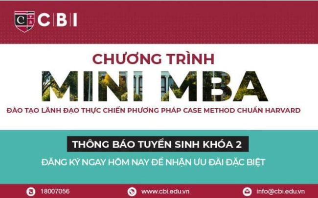 Viện Kinh doanh CBI tuyển sinh chương trình Mini-MBA chuẩn Harvard