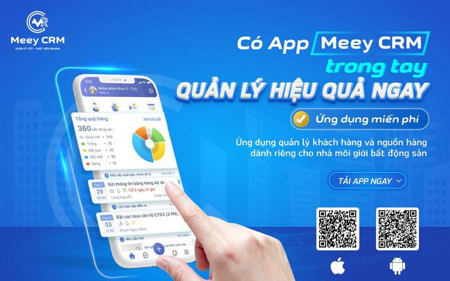 Ra mắt Meey CRM – ứng dụng quản lý khách hàng và nguồn hàng cho nhà môi giới BĐS